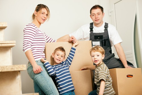 Local removal team preparing a move in a Haringey residential street
