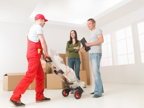 Removal van loading for a local move in Haringey