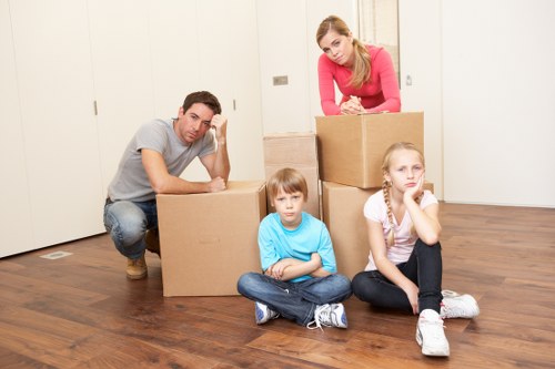 Local office movers handling desks and equipment in Haringey
